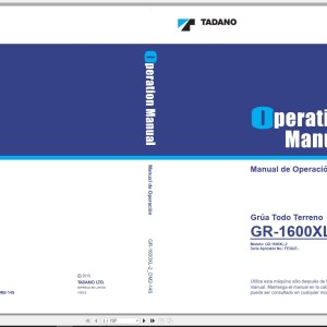 Tadano GR-1600XL-2 Operation Manual GR-1600XL-2_OM2-14S