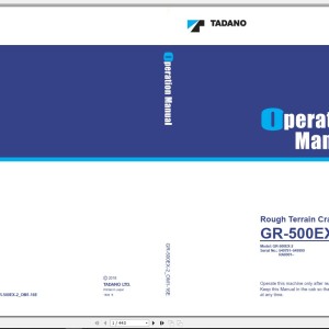 Tadano GR-500EX-2 Operation Manual GR-500EX-2_OM1-16E