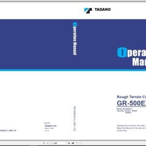 Tadano GR-500EXS-3 Operation Manual GR-500EXS-3_OM1-17E