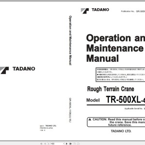 Tadano GR-500XL-1 Operation Manual GR-500XL-1_O6(U)-1EJ