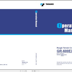 Tadano GR-600EX-2 Operation Manual GR-600EX-2_OM1-1AE