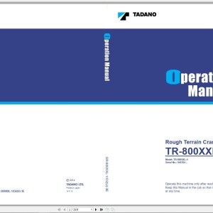 Tadano GR-800XXL-4 Operation Manual GR-800XXL-1_O2(U)-3E