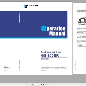 Tadano GS-900BR-1 Operation Manual GS-900BR-1_OM1-12E
