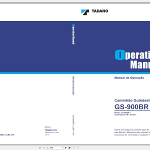 Tadano GS-900BR-1 Operation Manual GS-900BR-1_OM1-12P
