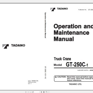 Tadano GT-250C-1 Operation Manual GT-250C-1_O1-1E