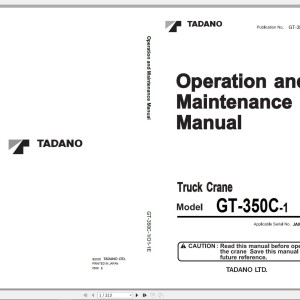 Tadano GT-350C-1 Operation Manual GT-350C-1_O1-1E