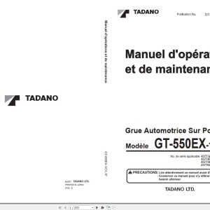 Tadano GT-550EX-1 Operation Manual GT-550EX-1_O1-1F