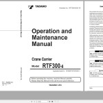 Tadano RTF300-6 Operation and Maintenance Manual RTF300-6_O2-1E