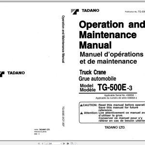 Tadano TG-500E-3 Operation Manual TG-500E-3_O7-3EF