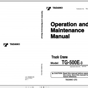 Tadano TG-500E-3 Operation Manual TG-500E-3_O8-1EJ