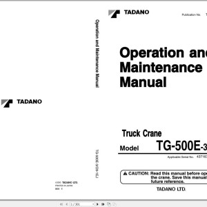 Tadano TG-500E-3 Operation Manual TG-500E-3_O9-1EJ
