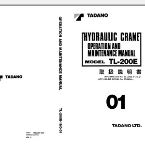 Tadano TL-200E-1 Operation Manual TL-200E-11_O-01