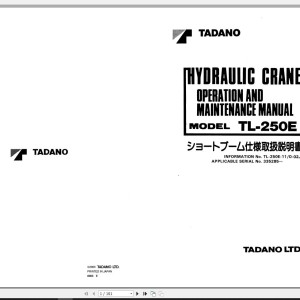 Tadano TL-250E-1 Operation Manual TL-250E-11_O-02J