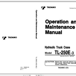 Tadano TL-250E-3 Operation Manual TL-250E-3_O2-5EJ