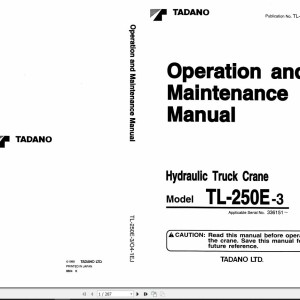 Tadano TL-250E-3 Operation Manual TL-250E-3_O4-1EJ