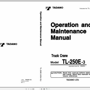 Tadano TL-250E-3 Operation Manual TL-250E-3_O6-1EJ