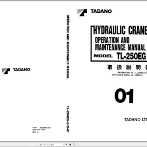 Tadano TL-250EG-3 Operation Manual TL-250EG-3_O-01