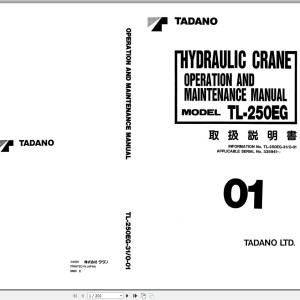 Tadano TL-250EG-3 Operation Manual TL-250EG-31_O-01