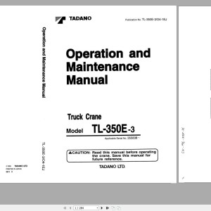 Tadano TL-350E-3 Operation and Maintenance Manual TL-350E-3_O4-1EJ