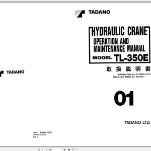 Tadano TL-350E-3 Operation Manual