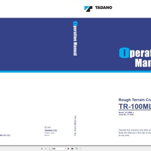 Tadano TR-100ML-1 FC1028 Operation Manual TR-100M-1_O3-1EJ