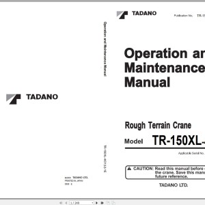 Tadano TR-150XL-4 Operation Manual TR-150XL-4_O1(U)-1E