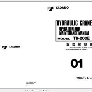 Tadano TR-200E-1 Operation Manual TR-200E-11_O-01