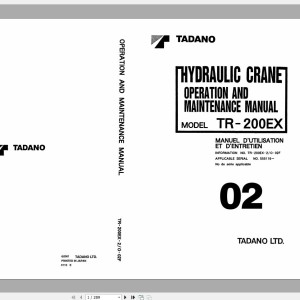 Tadano TR-200EX-2 Operation Manual TR-200EX-2_O-02F