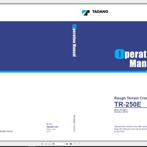 Tadano TR-250E-1 Operation Manual TR-250E-11_O-01