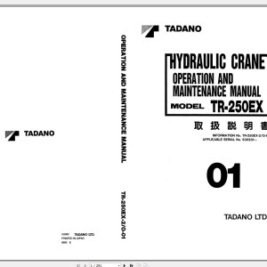 Tadano TR-250EX-2 Operation Manual TR-250EX-2_O-01