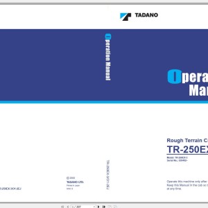Tadano TR-250EX-3 Operation Manual TR-250EX-3_O1-2EJ