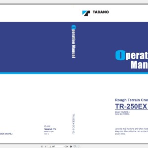 Tadano TR-250EX-3 Operation Manual TR-250EX-3_O2-1EJ