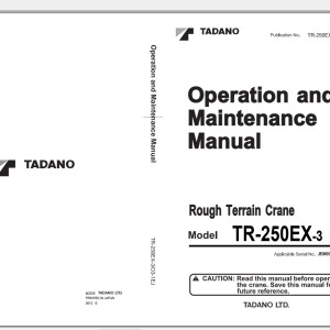 Tadano TR-250EX-3 Operation Manual TR-250EX-3_O3-1EJ