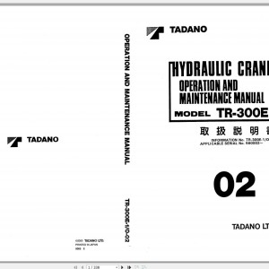 Tadano TR-300E-1 Operation Manual TR-300E-1_O-02