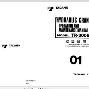 Tadano TR-300E-1 Operation Manual TR-300E-12_O-01