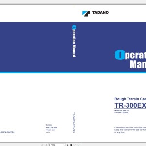 Tadano TR-300EX-2 Operation Manual TR-300EX-2_O2-3EJ