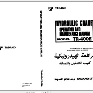 Tadano TR-400E-1 Operation Manual TR-400E-1_O-01A