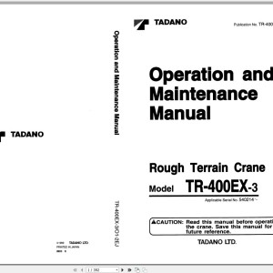 Tadano TR-400EX-3 Operation Manual TR-400EX-3_O1-2EJ