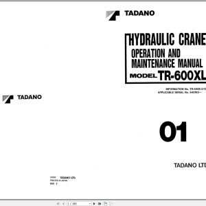 Tadano TR-500E-2 Operation Manual TR-500E-2_O-01