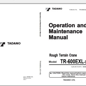 Tadano TR-600EXL-3 545366 Operation Manual TR-600EXL-3_O1-4EJ