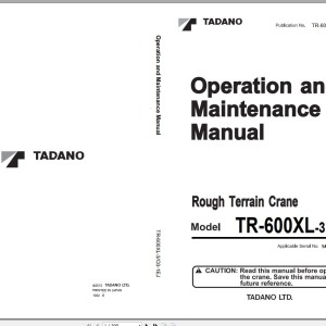 Tadano TR-600EXL-3 Operation Manual TR-600XL-3_O3-1EJ