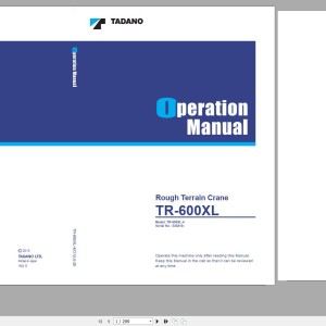 Tadano TR-600XL-4 Operation Manual TR-600XL-4_O1(U)-2E