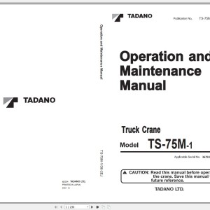 Tadano TS-75M-1 Operation Manual TS-75M-1_O6-2EJ