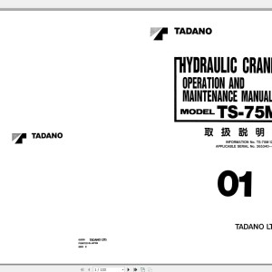 Tadano TS-75ML-1 Operation Manual TS-75M-12_O-01