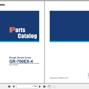 Tadano GR-700EX-4 Parts Catalog GR-700EX-4_P1-3EJ 2023 EN JP