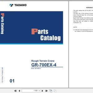 Tadano GR-700EX-4 Parts Catalog GR-700EX-4_P4(A)-1EJ 2025 EN JP