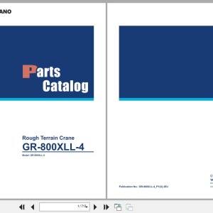 Tadano GR-800XLL-4 Parts Catalog GR-800XLL-4_P1(U)-2EJ 2023 EN JP