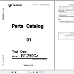 Tadano GT-250C-1 Parts Catalog GT-250C-1_P1-1EJ 2004 EN JP