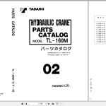 Tadano TL-160M Parts Catalog TL-160M-2_P-02 2000 EN JP