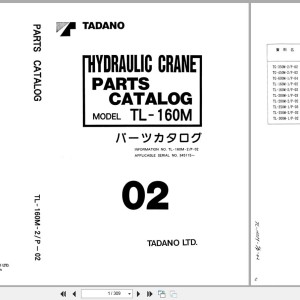 Tadano TL-160M Parts Catalog TL-160M-2_P-02 2000 EN JP